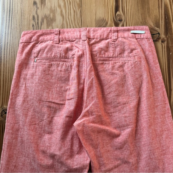 Anthropologie Pilcro Linen Blend Coral Wide Leg Trouser - Picture 6 of 11